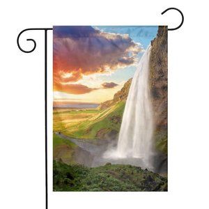 SKU-08-Iceland Waterfall River Field Sunset